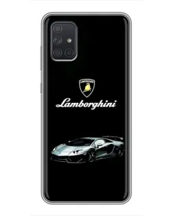 Чехол для Samsung Galaxy A71 (A715) с картинкой «Логотип Lamborghini классика»