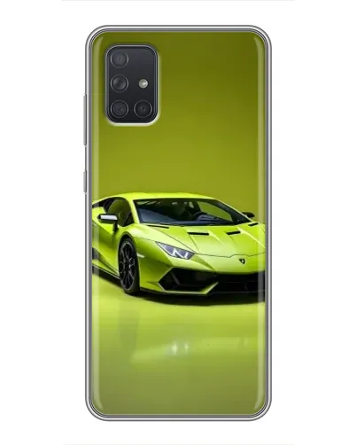 Чехол для Samsung Galaxy A71 (A715) с картинкой «Салатовый Lamborghini Huracan»