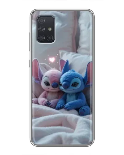 Чехол для Samsung Galaxy A71 (A715) с картинкой «Плюшевые Стич Ангел»