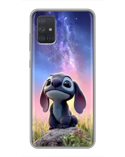 Чехол для Samsung Galaxy A71 (A715) с картинкой «Стич на рассвете»