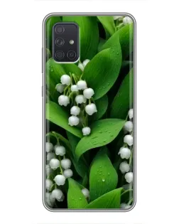 Чехол для Samsung Galaxy A71 (A715) с картинкой «Ландыши в зелени»