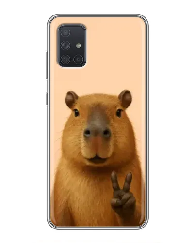 Чехол для Samsung Galaxy A71 (A715) с картинкой «Капибара виктория»
