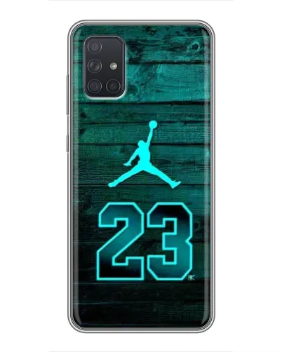 Чехол для Samsung Galaxy A72 с картинкой «Jordan Cyan 23»