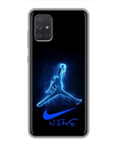 Чехол для Samsung Galaxy A72 с картинкой «Jordan Neon Blue»