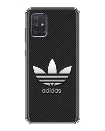 Чехол для Samsung Galaxy A72 с картинкой «Adidas Карбоновая текстура»