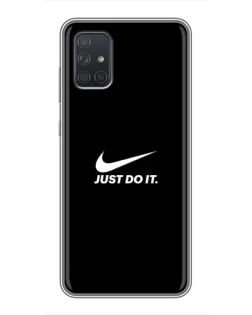 Чехол для Samsung Galaxy A72 с картинкой «Минимализм от Nike»