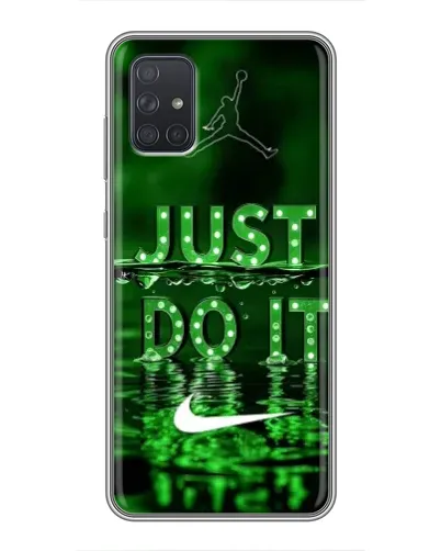 Чехол для Samsung Galaxy A72 с картинкой «Зеленый неоновый Nike»
