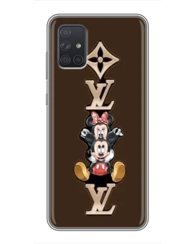 Чехол для Samsung Galaxy A72 с картинкой «LV и Микки Маус»