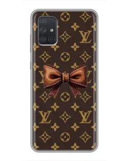 Чехол для Samsung Galaxy A72 с картинкой «LV с бантом»
