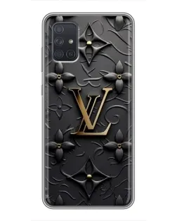 Чехол для Samsung Galaxy A72 с картинкой «Кожаная текстура LV»