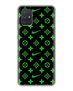 Чехол для Samsung Galaxy A72 с картинкой «Неоновый принт LV»