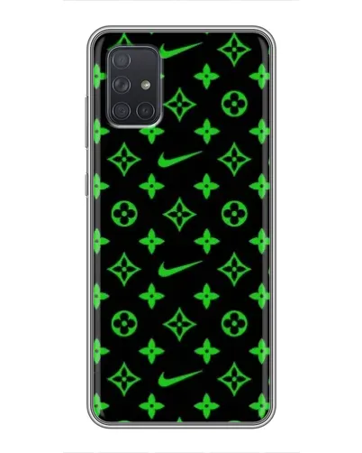 Чехол для Samsung Galaxy A72 с картинкой «Неоновый принт LV»