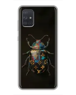 Чехол для Samsung Galaxy A72 с картинкой «LV — мраморный принт»