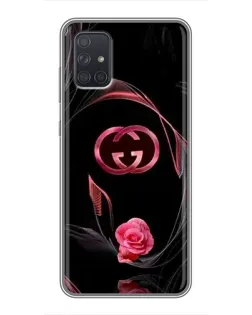 Чехол для Samsung Galaxy A72 с картинкой «Gucci — неоновая роза»