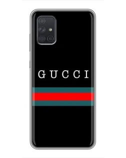 Чехол для Samsung Galaxy A72 с картинкой «Gucci — красный пояс»