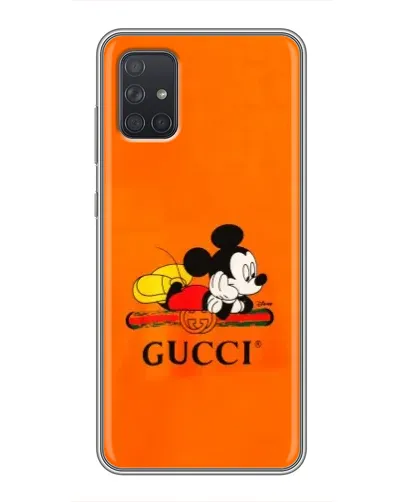 Чехол для Samsung Galaxy A72 с картинкой «Микки Маус Gucci — оранж» Чехол для Samsung Galaxy A72 с картинкой «Микки Маус Gucci — оранж»