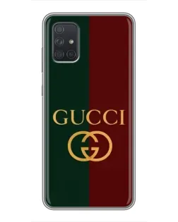Чехол для Samsung Galaxy A72 с картинкой «Gucci — темно-зеленый градиент»