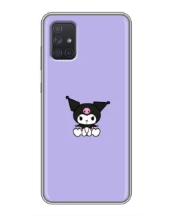 Чехол для Samsung Galaxy A72 с картинкой «Kuromi — фиолетовый минимализм»