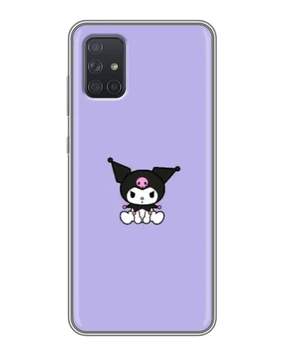 Чехол для Samsung Galaxy A72 с картинкой «Kuromi — фиолетовый минимализм»
