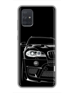 Чехол для Samsung Galaxy A72 с картинкой «Темный силуэт BMW» Чехол для Samsung Galaxy A72 с картинкой «Темный силуэт BMW»