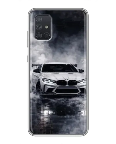 Чехол для Samsung Galaxy A72 с картинкой «BMW сквозь туман» Чехол для Samsung Galaxy A72 с картинкой «BMW сквозь туман»