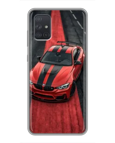 Чехол для Samsung Galaxy A72 с картинкой «BMW на красной дорожке» Чехол для Samsung Galaxy A72 с картинкой «BMW на красной дорожке»