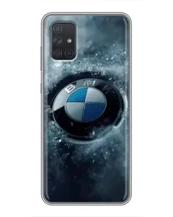Чехол для Samsung Galaxy A72 с картинкой «Логотип BMW — лед» Чехол для Samsung Galaxy A72 с картинкой «Логотип BMW — лед»