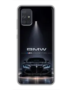 Чехол для Samsung Galaxy A72 с картинкой «BMW сквозь ночной город» Чехол для Samsung Galaxy A72 с картинкой «BMW сквозь ночной город»