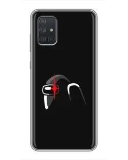 Чехол для Samsung Galaxy A72 с картинкой «Among Us шлем»