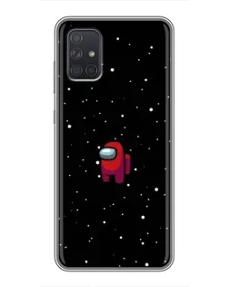 Чехол для Samsung Galaxy A72 с картинкой «Красный Among Us»
