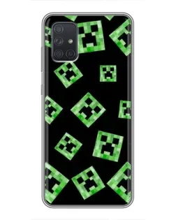 Чехол для Samsung Galaxy A72 с картинкой «Паттерн с криперами» Чехол для Samsung Galaxy A72 с картинкой «Паттерн с криперами»