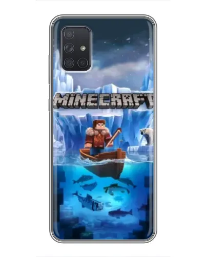 Чехол для Samsung Galaxy A72 с картинкой «Minecraft ледяной мир» Чехол для Samsung Galaxy A72 с картинкой «Minecraft ледяной мир»
