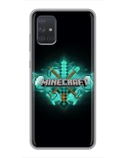 Чехол для Samsung Galaxy A72 с картинкой «Minecraft Diamond лого» Чехол для Samsung Galaxy A72 с картинкой «Minecraft Diamond лого»