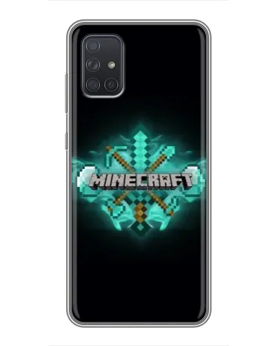Чехол для Samsung Galaxy A72 с картинкой «Minecraft Diamond лого» Чехол для Samsung Galaxy A72 с картинкой «Minecraft Diamond лого»
