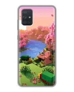 Чехол для Samsung Galaxy A72 с картинкой «Розовое дерево Minecraft» Чехол для Samsung Galaxy A72 с картинкой «Розовое дерево Minecraft»