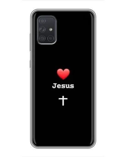 Чехол для Samsung Galaxy A72 с картинкой «Сердце - Jesus» Чехол для Samsung Galaxy A72 с картинкой «Сердце - Jesus»