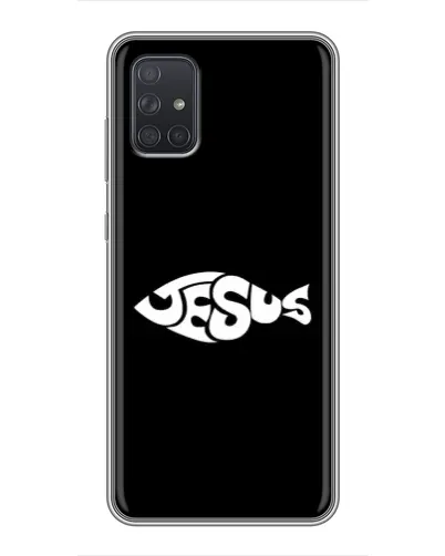 Чехол для Samsung Galaxy A72 с картинкой «Рыба Jesus» Чехол для Samsung Galaxy A72 с картинкой «Рыба Jesus»