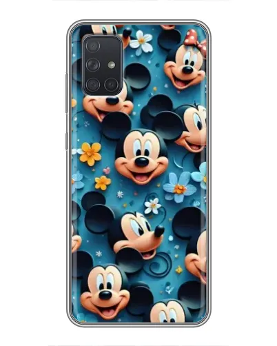 Чехол для Samsung Galaxy A72 с картинкой «Паттерн Микки и Минни»