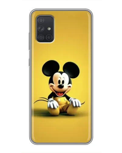Чехол для Samsung Galaxy A72 с картинкой «Микки на желтом»