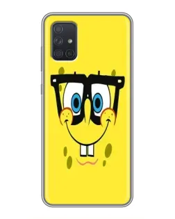 Чехол для Samsung Galaxy A72 с картинкой «Минималистичный Спанч Боб»