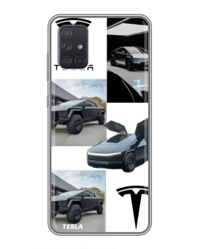 Чехол для Samsung Galaxy A72 с картинкой «Коллаж Cybertruck Tesla» Чехол для Samsung Galaxy A72 с картинкой «Коллаж Cybertruck Tesla»