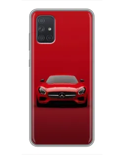 Чехол для Samsung Galaxy A72 с картинкой «Красный Mercedes AMG»