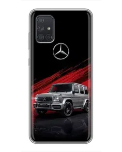Чехол для Samsung Galaxy A72 с картинкой «Mercedes G-Class красный»