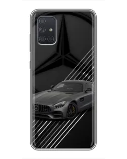 Чехол для Samsung Galaxy A72 с картинкой «Mercedes AMG — графика»