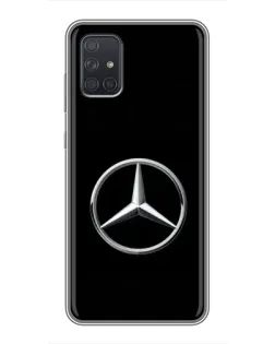Чехол для Samsung Galaxy A72 с картинкой «Mercedes классический лого»