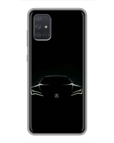 Чехол для Samsung Galaxy A72 с картинкой «Mercedes — силуэт авто» Чехол для Samsung Galaxy A72 с картинкой «Mercedes — силуэт авто»