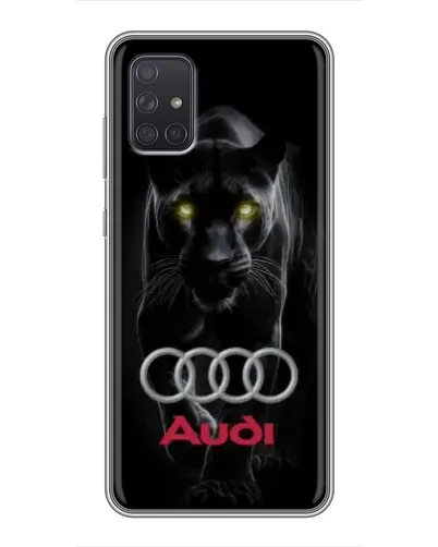 Чехол для Samsung Galaxy A72 с картинкой «Пантера и Audi» Чехол для Samsung Galaxy A72 с картинкой «Пантера и Audi»