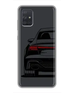 Чехол для Samsung Galaxy A72 с картинкой «Задняя часть Audi — арт»