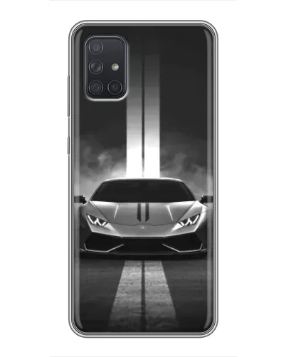 Чехол для Samsung Galaxy A72 с картинкой «Lamborghini симметрия дорог»