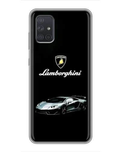 Чехол для Samsung Galaxy A72 с картинкой «Логотип Lamborghini классика»